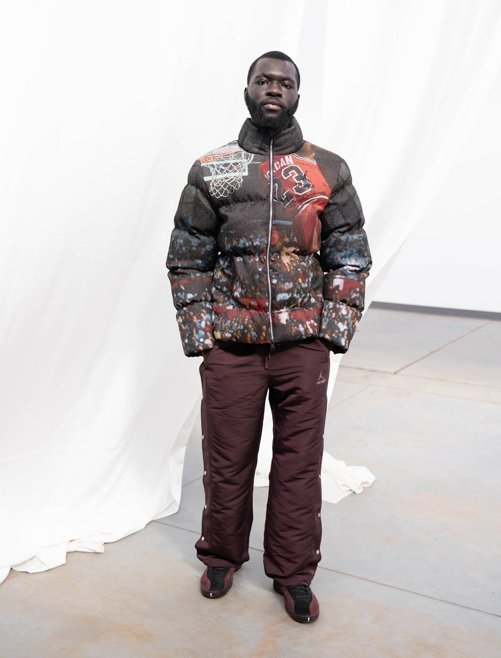 A MA MANI¨¦RE X JORDAN BRAND ALL OVER PRINT PUFFER JACKET