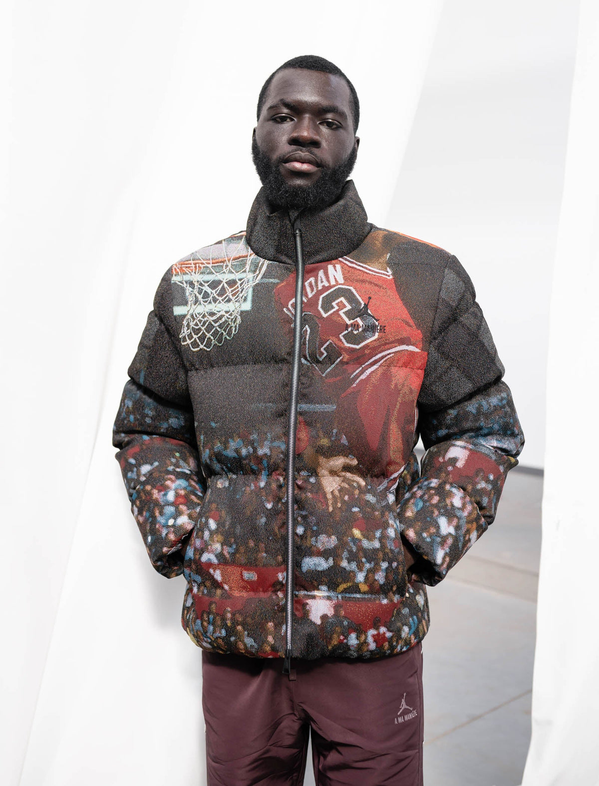 A MA MANI¨¦RE X JORDAN BRAND ALL OVER PRINT PUFFER JACKET